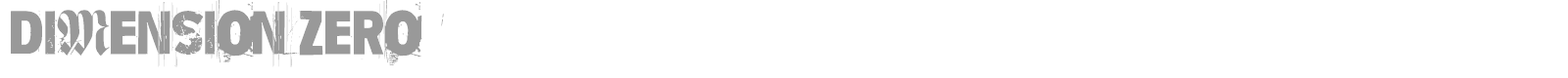 Dimension Zero font preview